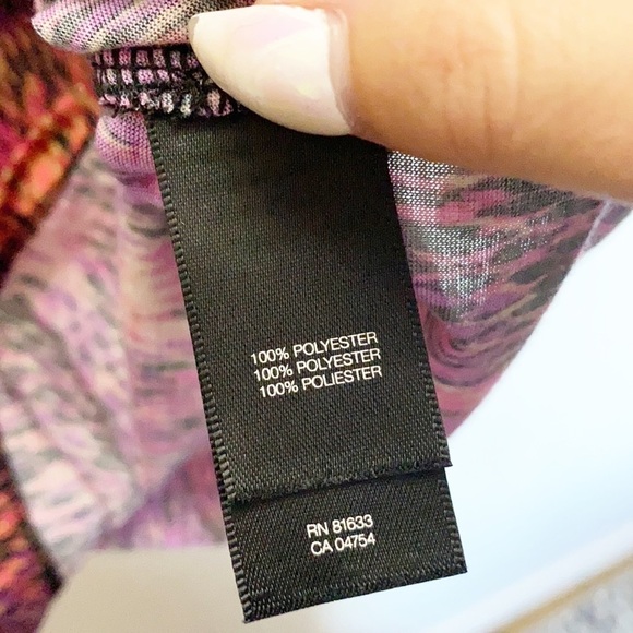 Kenneth Cole Patterned Colorful Cowl Neck Blouse - Picture 8 of 11